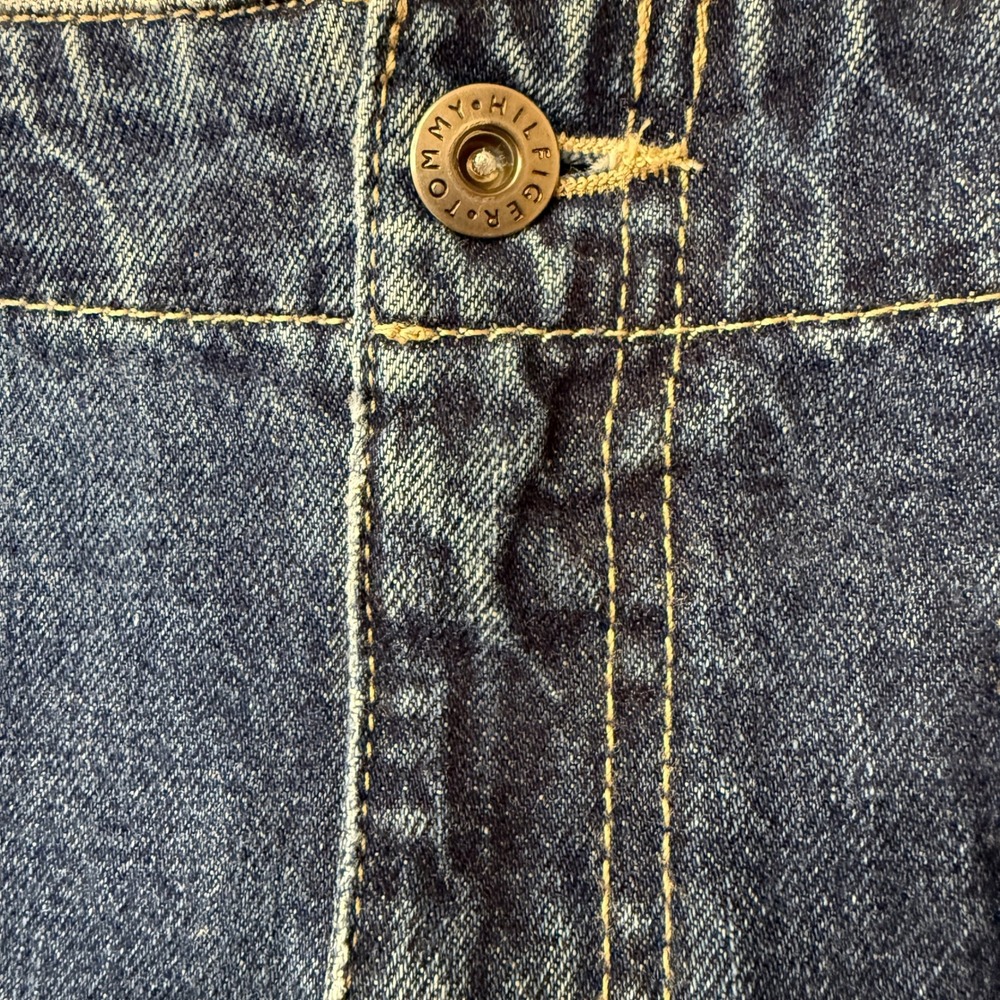 Vintage Tommy Hilfiger Jeans Y2K Cowgirl Denim Maxi Skirt Patch Pocket Size 14 - Picture 5 of 14